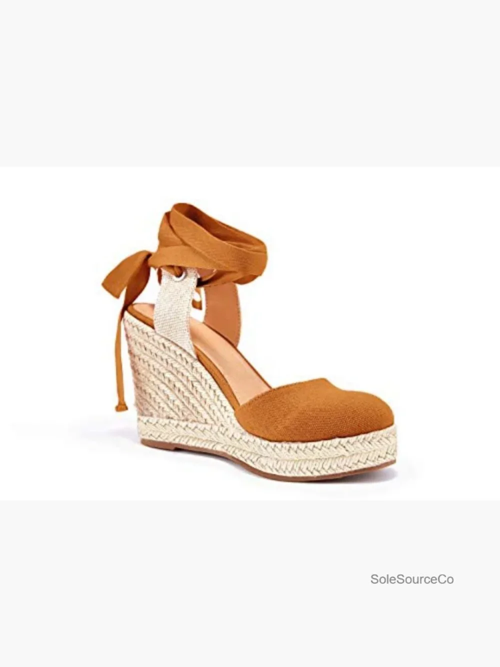 Espadrille Wedge Sandals Closed Toe Lace Up Platform Ankle Wrap Summer